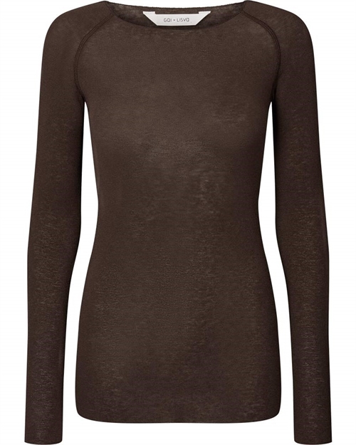 GAI+LISVA AMALIE L/S WOOL TOP MULCH